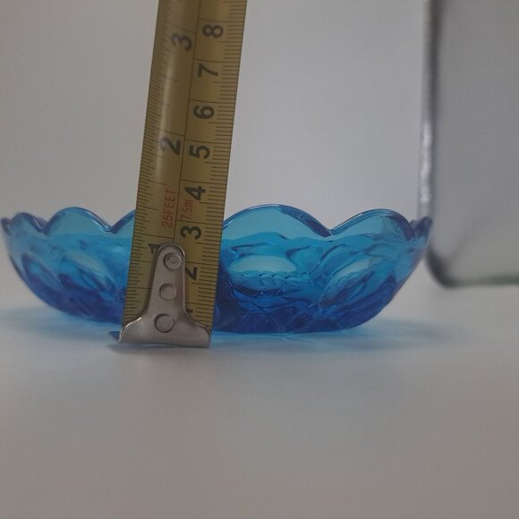 Fairfield Laser Blue Oval Divided Relish Dish By Anchor Hocking - Picture 8 of 8